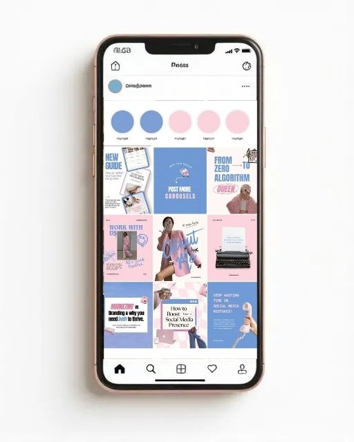 Ejemplo de un feed de Instagram limpio y profesional